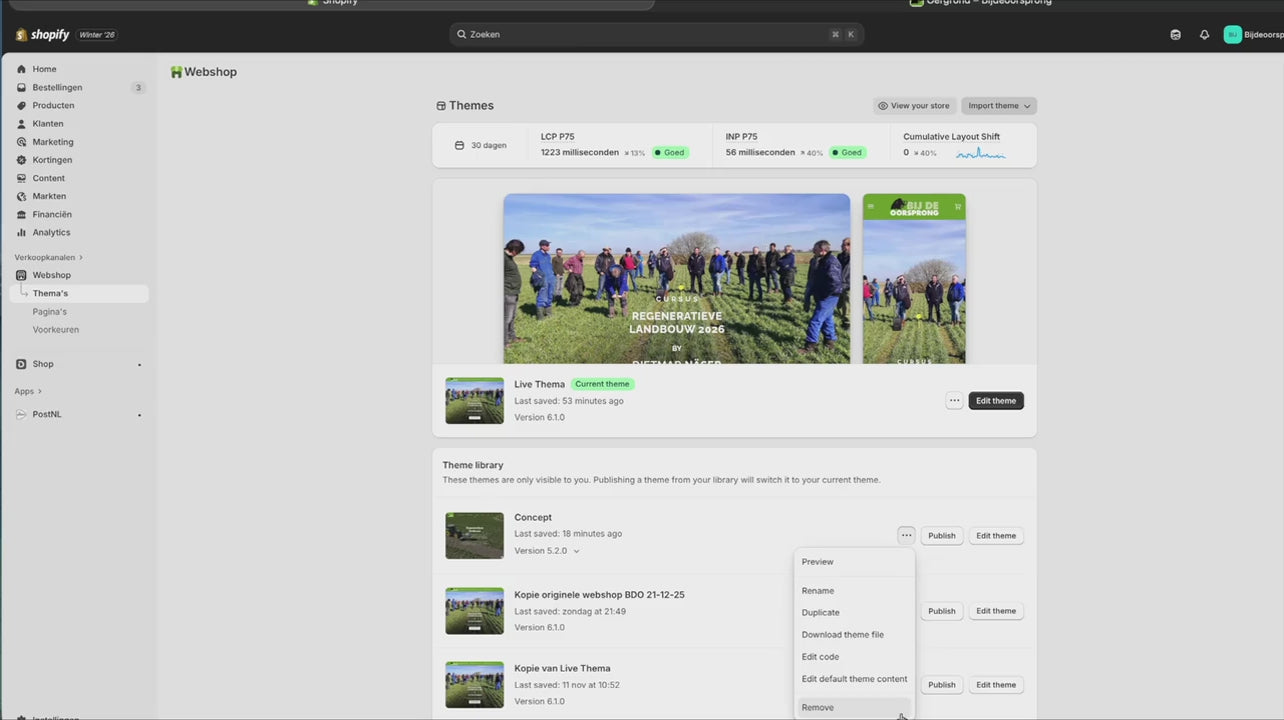 Video laden: uitleg aanmaken nieuwe content pagina shopify